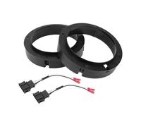 HOPESPANNER Bague D'Espacement De Haut-Parleur Adaptateur D'Espacement De Haut-Parleur De Tweeter pour Volkswagen Golf 6 VI from 2008-2012 Noir Imperméable pour 6.5" Abs 2 Set