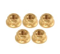 HOPESPANNER Écrou De Pignon Titane Gr5 M8X1.25 Ton Or Pour Moto 5 Pièces | 12 Points, 16x8.5 mm, Installation Facile, Aucun Outil Spécial, Haute Résistance au Couple