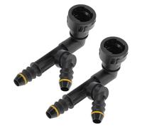 HOPESPANNER Lot de 2 raccords rapides en T pour tuyau de carburant de 7/16 po pour connecteur mâle SAE de 15/32 po en plastique noir