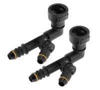 HOPESPANNER Lot de 2 raccords rapides en T pour tuyau de carburant de 7/16" SAE mâle en plastique noir