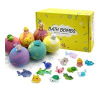 Hopeyhfm Bombe de Bain, Bain Naturelles pour enfants avec Jouet Surprise à l'Intérieur, moussant Enfant, pour Filles et Garçons, Saint Valentin, Fête des Mères, Cadeau D'anniversaire (Style 3)