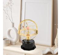 HOPEYHFM Globe décoratif en métal, Sculpture Moderne, décoration d'art Abstrait, 17x12 cm, Ornement Globe en métal, Décoration de Bureau et de Maison (Style 1)