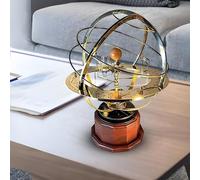 HOPEYHFM Globe décoratif en métal, Sculpture Moderne, décoration d'art Abstrait, 17x12 cm, Ornement Globe en métal, Décoration de Bureau et de Maison (Style 2)