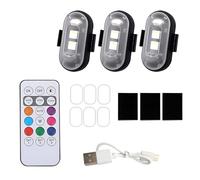 Hopeyhfm Lumières Stroboscopiques pour Drone, 8 Couleurs Lumiere Stroboscopique LED Voiture sans Fil avec Télécommande, Lumières d'Anti-collision, pour Dirt Bikes Vélos électriques RC Cars (3)