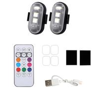 Hopeyhfm Lumières Stroboscopiques pour Drone, 8 Couleurs Lumiere Stroboscopique LED Voiture sans Fil avec Télécommande, Lumières d'Anti-collision, pour Dirt Bikes Vélos électriques RC Cars (2)