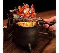 HOPEYHFM Veilleuse Calcifer, Lampe flamme LED dynamique à effet de feu suspendu, Ornements Mignons delfes de feu danime, lumière ambiante de flamme adaptée à Halloween, bar, festival