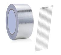 HOPEYMY26 1 Pièce 10 Mx 5 cm Bande Thermique Echappement, Scotch Isolant Thermique Autocollant, Avec 12 Attaches de Câble, Kit de Réparation pour Tuyaux d'Échappement Courbés d'Automobiles et de Motos