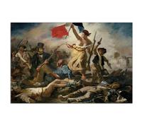 HOPHEMA Affiche de Ferdinand Victor Eugène Delacroix La Liberté guidant le peuple, toile imprimée, décoration murale pour salon (20x30cm-Sans cadre)