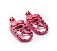 Hopider Repose-pieds larges CNC pivotant à 360° pour Harley Dyna Sportster Fatboy Iron 883, rouge