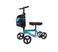 Hôpitaux Déambulateur for personnes âgées avec siège rembourré, réglage de la hauteur, roues 8", aide à marche légère et pliable(Blue)