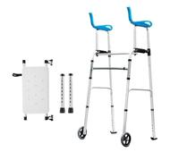 Hôpitaux Déambulateur pliant for personnes âgées, déambulateur adulte avec roues, déambulateurs verticaux siège, aide à la marche légère for