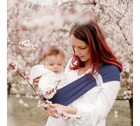 NéoBulle - HOP'LA - Porte-Bébé d'Appoint - Facile et Léger - Sans Réglage - 100% Coton Bio - Fabriqué en France - De 6 Mois à 3 Ans - Marine, S (34/36)