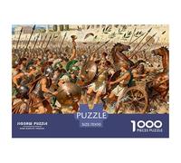 Hoplite Guerre des cités-États grecques Puzzle en Bois Imperméable DIY Puzzles De 1000 Pièces pour Adultes Coloré De Décoration pour La Maison