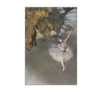 HOPNRU Edgar Degas Dancing Girl on Stage figure peinture à l'huile affiche réalisme art peinture impression mur art photo et toile affiche moderne studio de danse décor mural (30x45cm-Sans cadre)