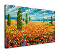 HOPNRU Floral Meadow Peinture À L'huile Affiche Claude Monet Floral Paysage Mur Art Photo Impression Toile Affiche Moderne Maison Salon Décor Peinture (40x60cm-Encadrée)