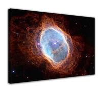 HOPNRU James Webb télescope spatial Nébuleuse de l'anneau Sud poster wall art photo impression astronaute peinture à l'huile moderne salon décoration poster (50x75cm-Encadrée)