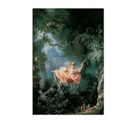 HOPNRU Jean-Honoré Fragonard peinture à l'huile affiche la balançoire mur Art photo impression toile peinture moderne maison filles chambre chambre décor (30x45cm-Sans cadre)