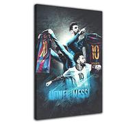 HOPNRU Lionel Messi affiche joueur de football maillot mur Art photo impression toile peinture moderne maison salon garçons chambre décor affiche (30x45cm-Encadrée)