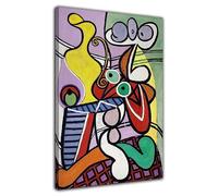 HOPNRU Nature morte sur piédestal par Pablo Picasso Art mural photo impression toile peinture chambre esthétique moderne décor à la maison affiche (30x45cm-Encadrée)