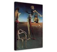 HOPNRU Salvador Dali 1935 affiche surréaliste femme avec tête de Rose mur Art photo impression toile peinture moderne maison chambre décor affiche (30x45cm-Encadrée)