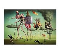 HOPNRU Salvador Dali Art peinture mémoire éternel surréalisme mur Art photo impression toile affiche moderne maison salon décor Mural (60x90cm-Sans cadre)