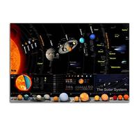 HOPNRU Univers SystèMe Solaire Galaxie Espace PlanèTes Mur Art Photo Alphabet Noir Toile Peinture Impression Moderne Maison Salon Bureau DéCor (50x75cm-Sans cadre)