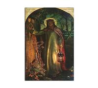 HOPNRU William Holman Hunt Light of the World Affiche Wall Art Photo Impression Toile Peinture Moderne Maison Chambre Salle De Bains Décoration Oeuvre Cadeau (20x30cm-Sans cadre)
