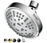 HOPOPRO Pommeau de douche haute pression 9 réglages - Pommeau de douche fixe réglable - Multifonctionnel - Fixation murale pour un faible débit d'eau