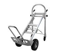 Hopopular Chariot de Transport Pliable 350kg Chariot Manuel 3 en 1 Diable Multi-Usage Coulisseau d'Escalier en Aluminium 350kg Chariot avec Roues en Plastique Chariot Empilable Charge Lourd
