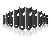 Hopowa Grattoir à Silex 10 pcs grattoir d'allume-feu en Acier au feu, Micro-règle de Tire-Bouchon pour extérieur, Survie, bushcraft