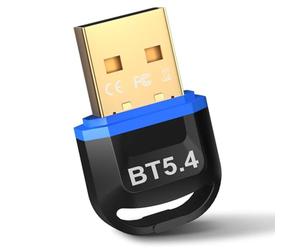 Hoppac Adaptateur Bluetooth 5.4 USB pour PC Windows | Faible latence et compatibilité Windows 11/10/8.1/7 pour casque, souris, manette et clavier