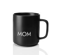 hoppala Tasse en Céramique Noire avec Anse Mom - Mug Élégant pour Maman - Message Symbolique - Tasse Design Chic - 250 ml