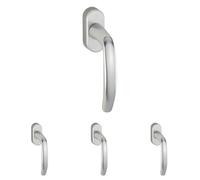 HOPPE 10760880 Atlanta-Secustik 90°, VK 7 x 32-42 mm, Argent (Lot de 4)