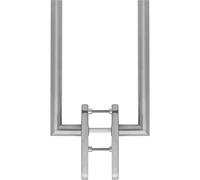 HOPPE 11622222 Amsterdam Poignée PZ Épaisseur de porte 75-80 Acier inoxydable mat