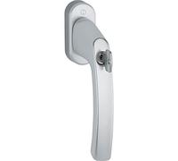 HOPPE 11714426, Poignée de fenêtre LIÈGE Argent Cylindre de verrouillage, VK anodisé, Vierkantstift:7 x 32 | Argent eloxiert