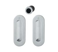 Hoppe 3207429 Porte coulissante Coquillage Set m472 - Recouvre vissée BL, chromé mat