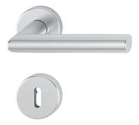 Hoppe 3286438 Amsterdam New York Poignée de porte de WC avec rosace et bouton de condamnation, 3286534