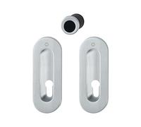 Hoppe 3368193 Porte coulissante Coquillage Set m472 - Recouvre vissée PZ Chromé mat