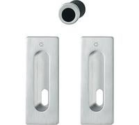 Hoppe 3390307 Porte coulissante Set M464 - Coquillage rectangulaire BB, en laiton chromé mat - PVD