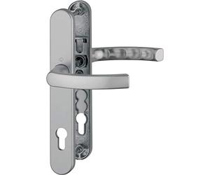 HOPPE 3915724 Poignée de porte Liège - Sur plaque étroite, épaisseur de porte 67-72, effet acier inoxydable