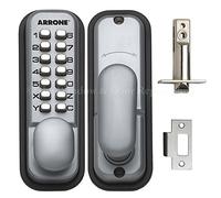 HOPPE 87128205 Arrone AR/D-195mc Digital Push Button Verrouillage de Porte Key Pad - Argent