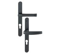 Ensemble de porte-fenêtre plaque étroite Atlanta 113KH/300LMSGL/1530 HOPPE saillie super réduite Noir mat 9714 Clé i - entr.70 ép.68/77 mm - 3392409