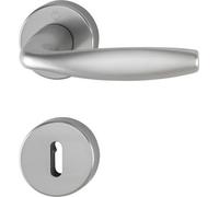 HOPPE AG BCA80092 Hoppe-Ensemble de 2 poignees de Porte New York sur Rosace-Coloris INOX-Fonction.Bec-de-Cane