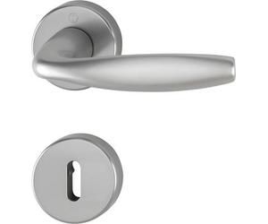 HOPPE AG BCA80092 Hoppe-Ensemble de 2 poignees de Porte New York sur Rosace-Coloris INOX-Fonction.Bec-de-Cane