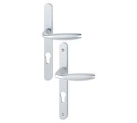 Ensemble de porte sur plaque étroite New-York 1810RH/300LMSGL/1810 HOPPE Argent PZ92 - 3423050