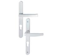 HOPPE AG Ensemble de porte-fenêtre plaque étroite Atlanta 113KH/300LMSGL/1530 saillie réduite Blanc 9016 Clé i - ép.68/77-3304456