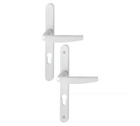 Ensemble de porte-fenêtre plaque étroite Atlanta 1530/300LMSGL HOPPE 195mm Blanc 9010 Clé i Entr.92 C.8 - ép.68/77 - 3303841 Blanc G