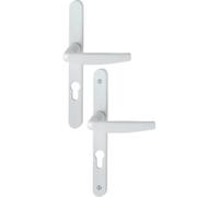 Ensemble de porte-fenêtre plaque étroite Atlanta 1530/300LMSGL HOPPE 195mm Blanc 9016 Clé i Entr.70 C.7 - ép.78/87 - 3303859