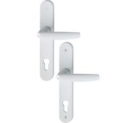 HOPPE AG Ensemble de Porte Plaque Large Atlanta HOPPE Blanc 9016-Clé i-entr.92 C8 ép.68/77-282416