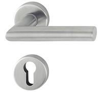 HOPPE Amsterdam FH 3529444 Set de poignées en acier inoxydable mat PZ 40-45
